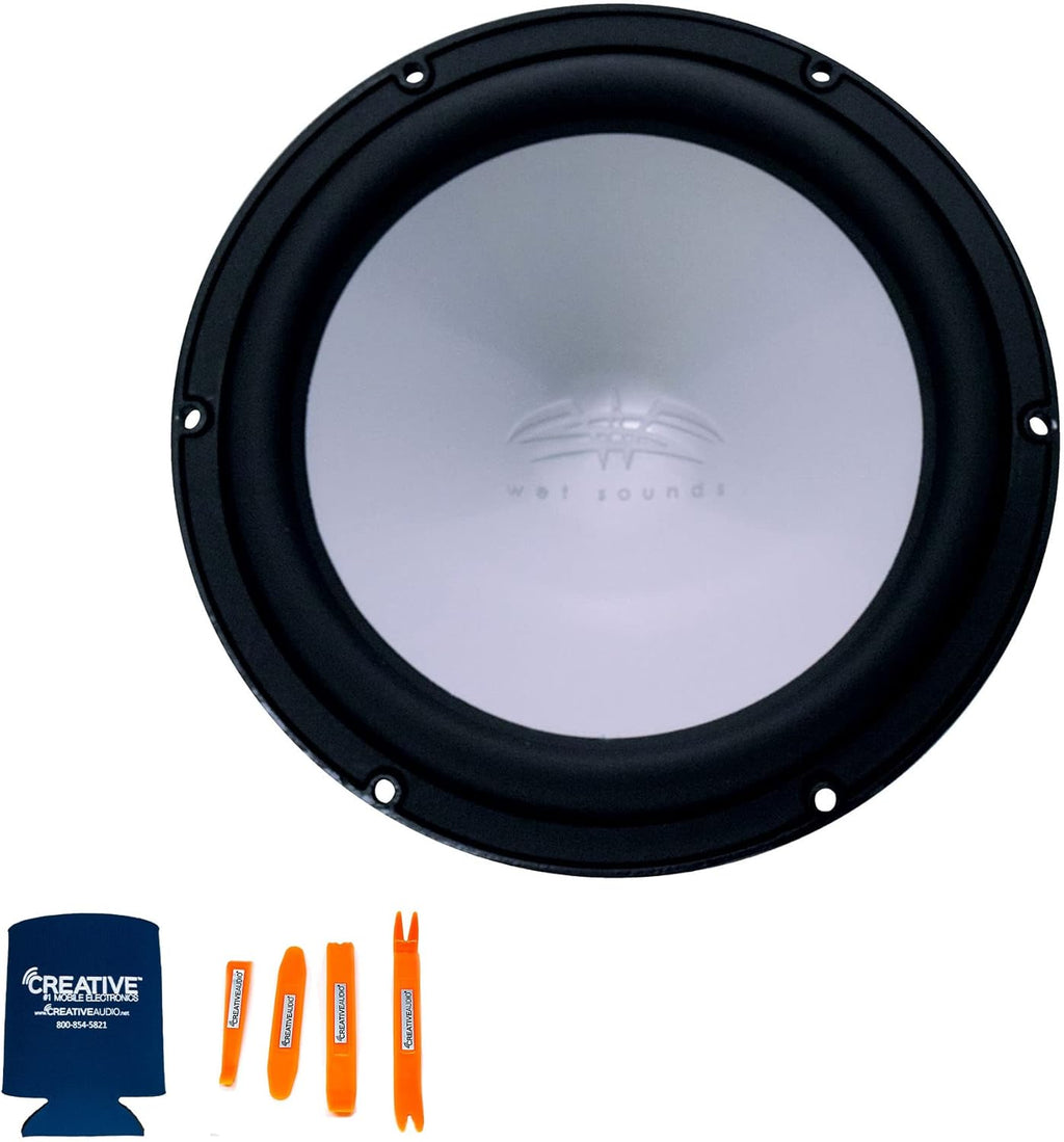 8" Black 4-Ohm Subwoofer with Subwoofer Grill with RGB LED kit O23583