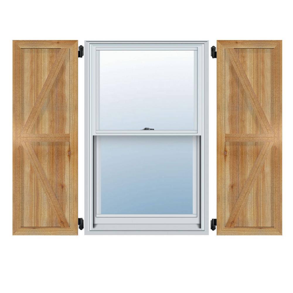 Rough Sawn Western Red Cedar Framed Board-n-Batten Shutters C256114