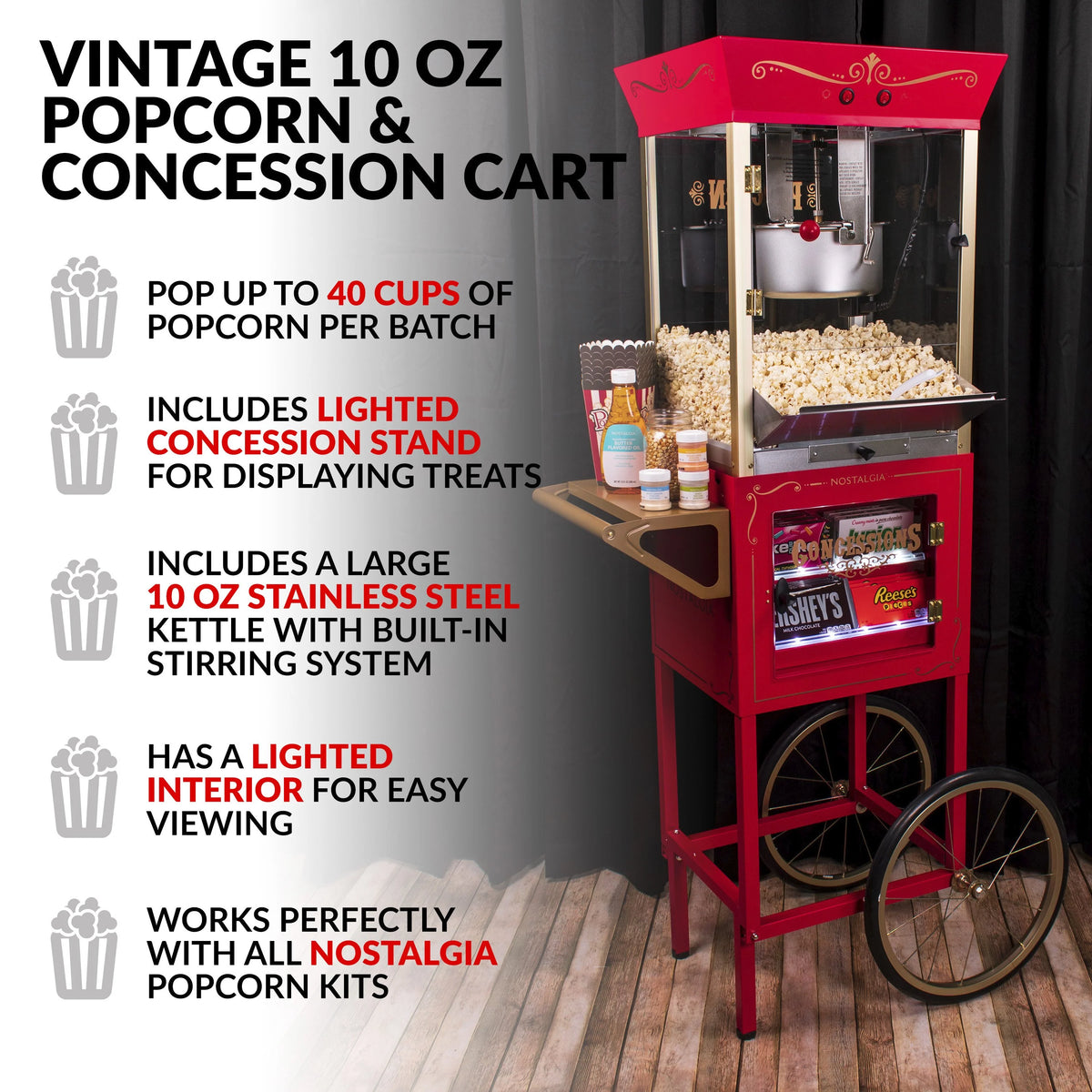 10-Ounce Popcorn & Concession Cart J636562