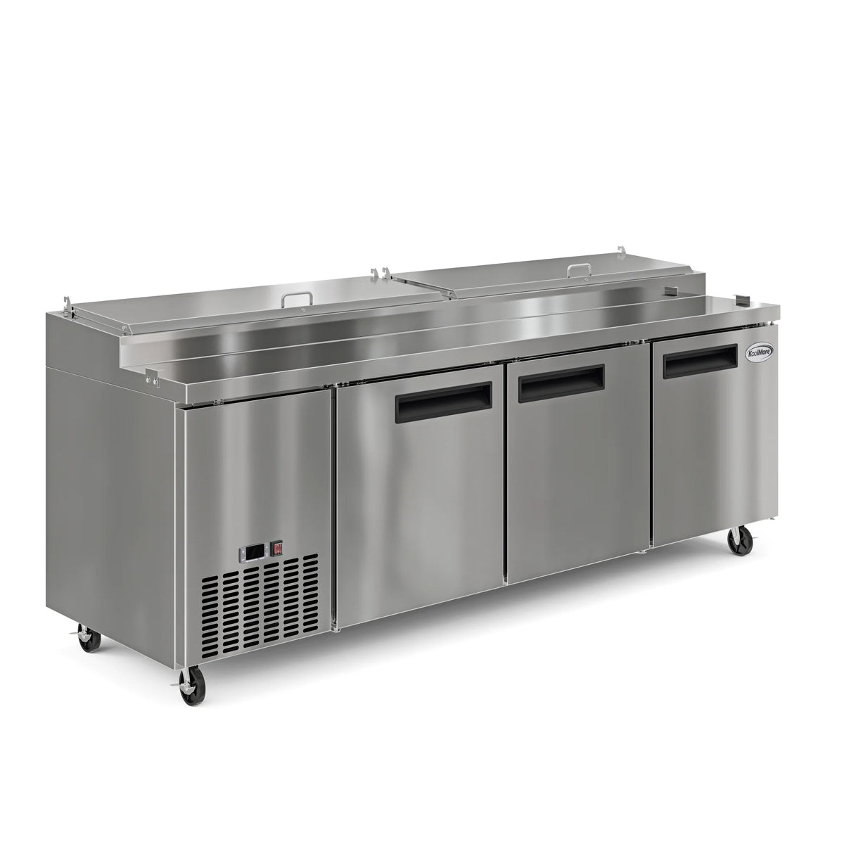 92 In. Three Door Stainless-Steel Pizza Prep Refrigerator S6703