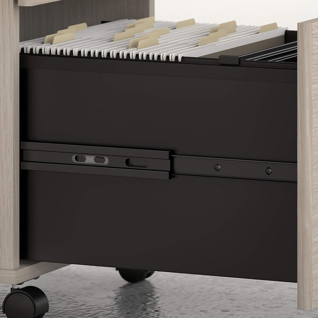 2 Drawer Mobile File Cabinet, Sand Oak B8556