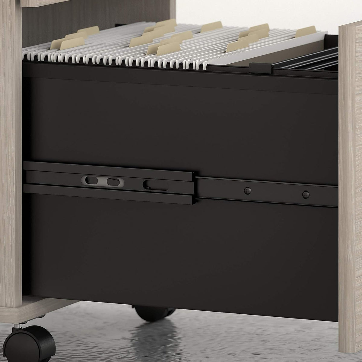 2 Drawer Mobile File Cabinet, Sand Oak B8556