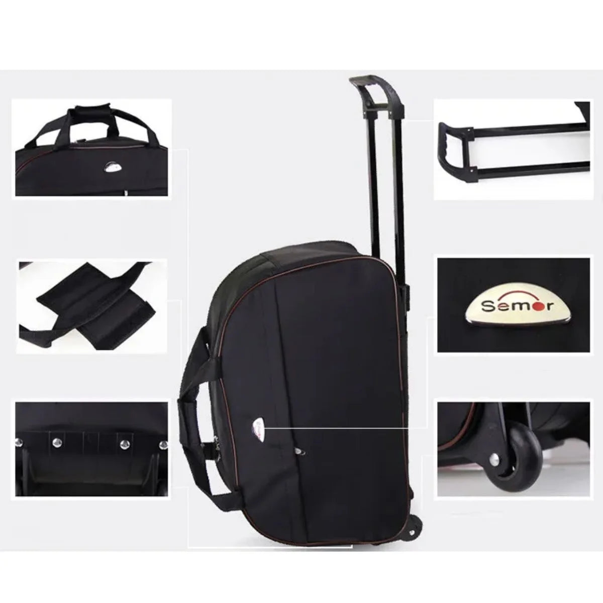 Rolling Duffle Bag with Wheels, 24" Carry On Luggage I67089