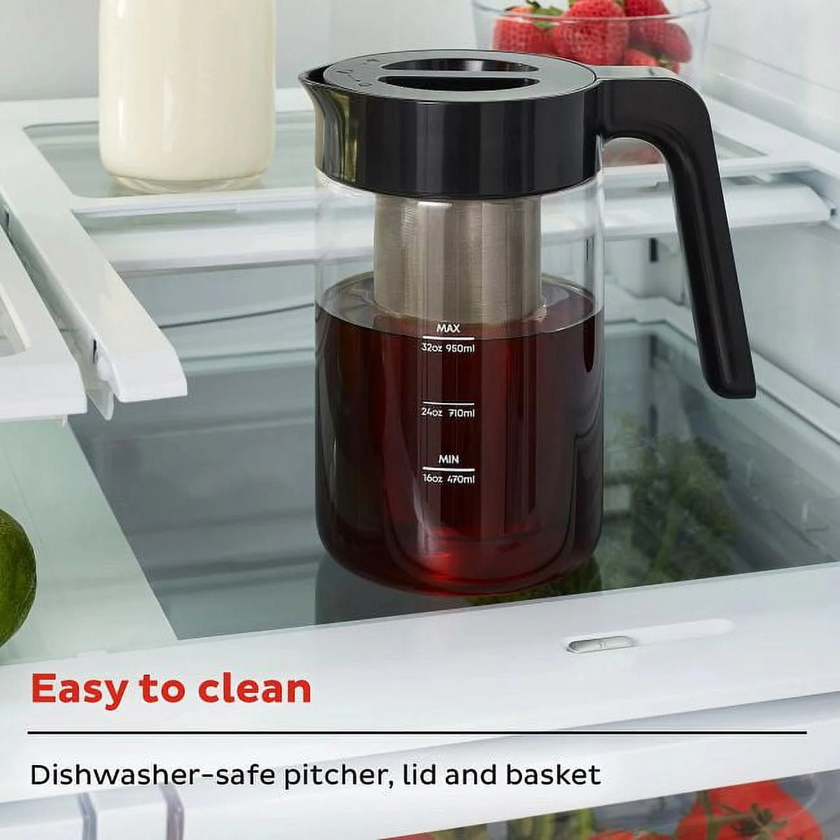 Electric Iced Coffee Maker with 32 oz Glass Pitcher Y5637