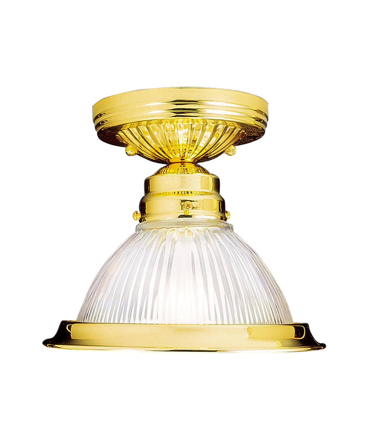 1-Light Polished Brass Flush Mount M552