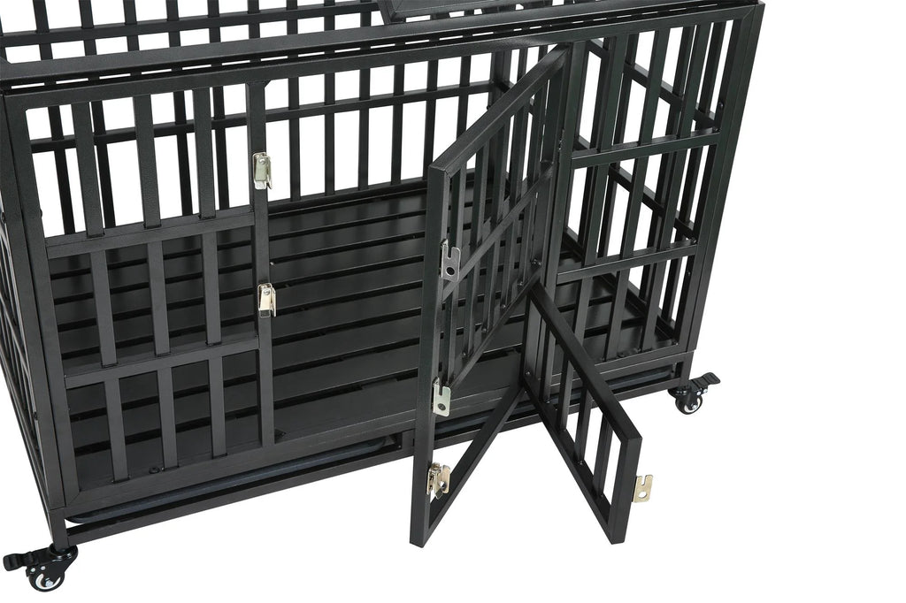Heavy Duty Dog Cage Crate with Roof W46020