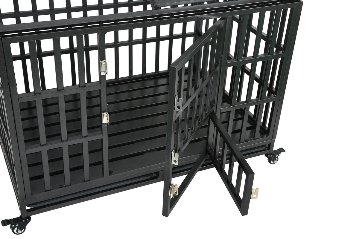 Heavy Duty Dog Cage Crate with Roof W46020