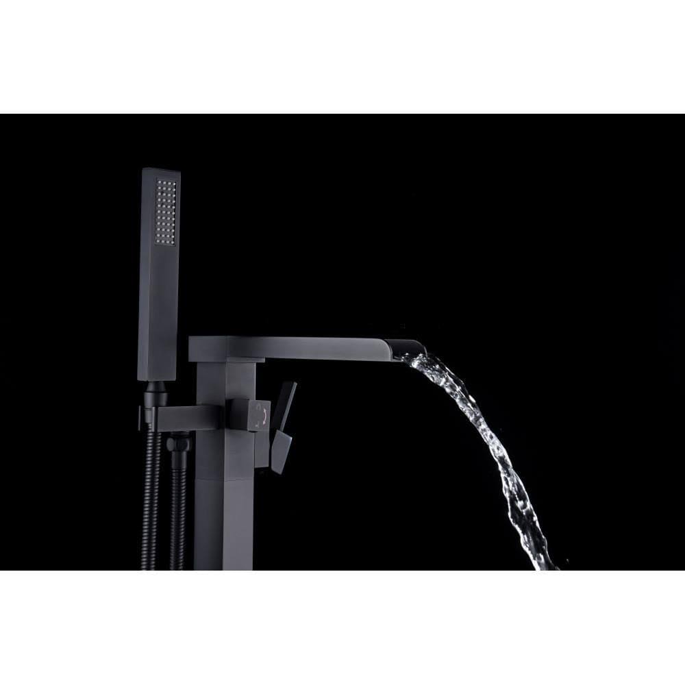 Matte Black Claw Foot Tub Faucet with Hand Shower A6813