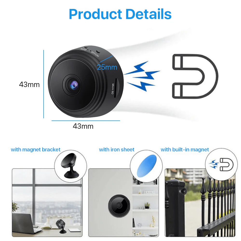 Wireless Wifi Night Vision 1080P HD Mini Indoor Camera A863865