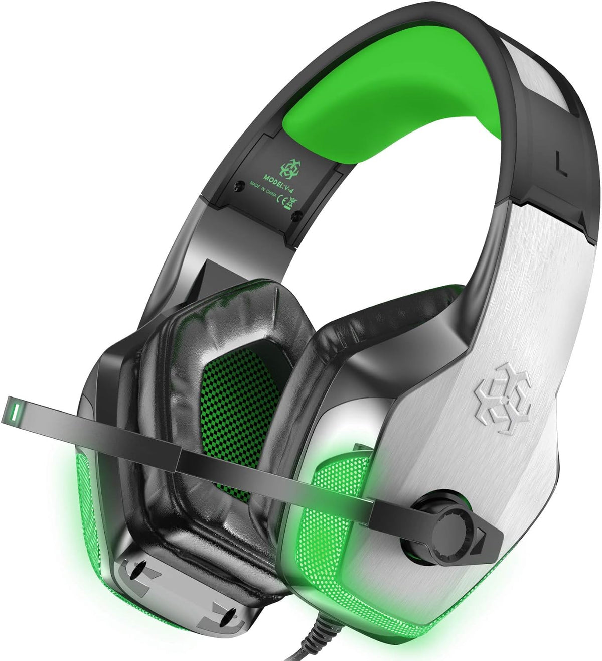 Green Gaming Headset with Noise Cancelling Mic F565