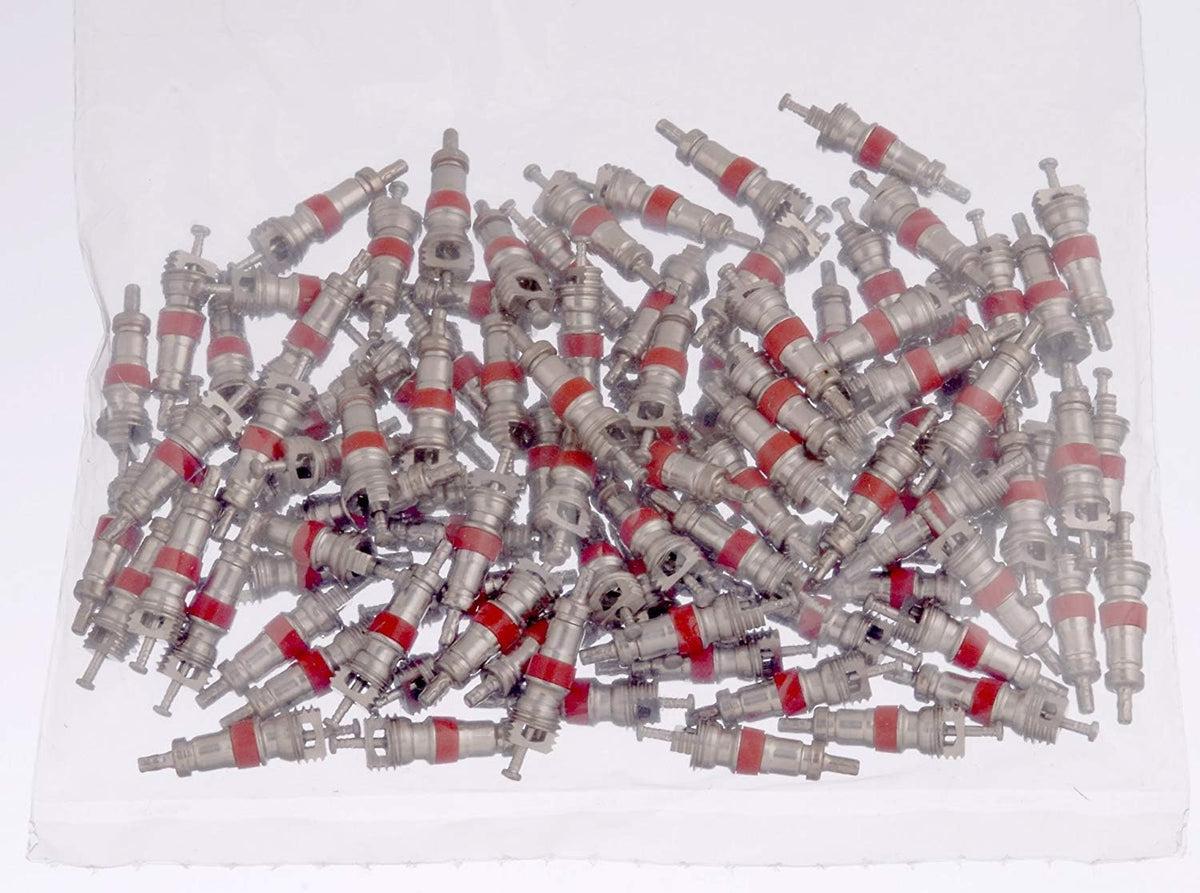 TPMS Nickel Plated Red Valve Cores for Schrader Valves, Pack of 500 Z315