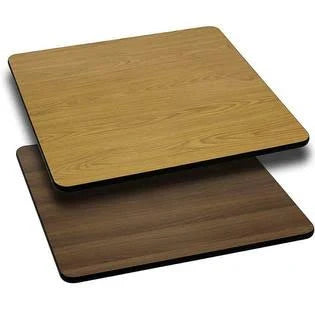 36 Square Table Top with Natural or Walnut Reversible Laminate Top A784