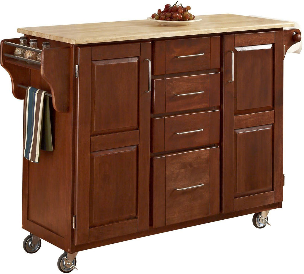 Warm Oak Cart with Wood Top G436220
