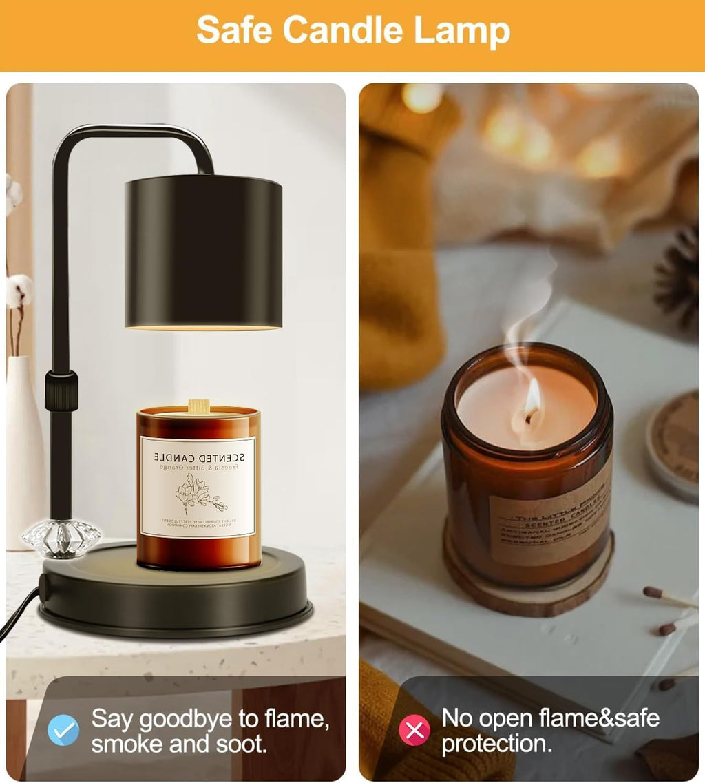 Candle Warmer Lamp with Timer, Adjustable Dimmable, 2 Bulbs T96325