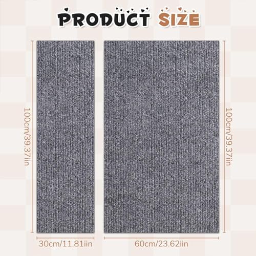 White Self-Adhesive Cat Scratching Mat, 23.62 * 39.37 in I7901