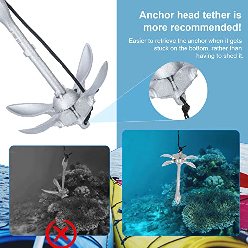 3.5 lbs Foldable Grapnel Kayak Anchor D6328