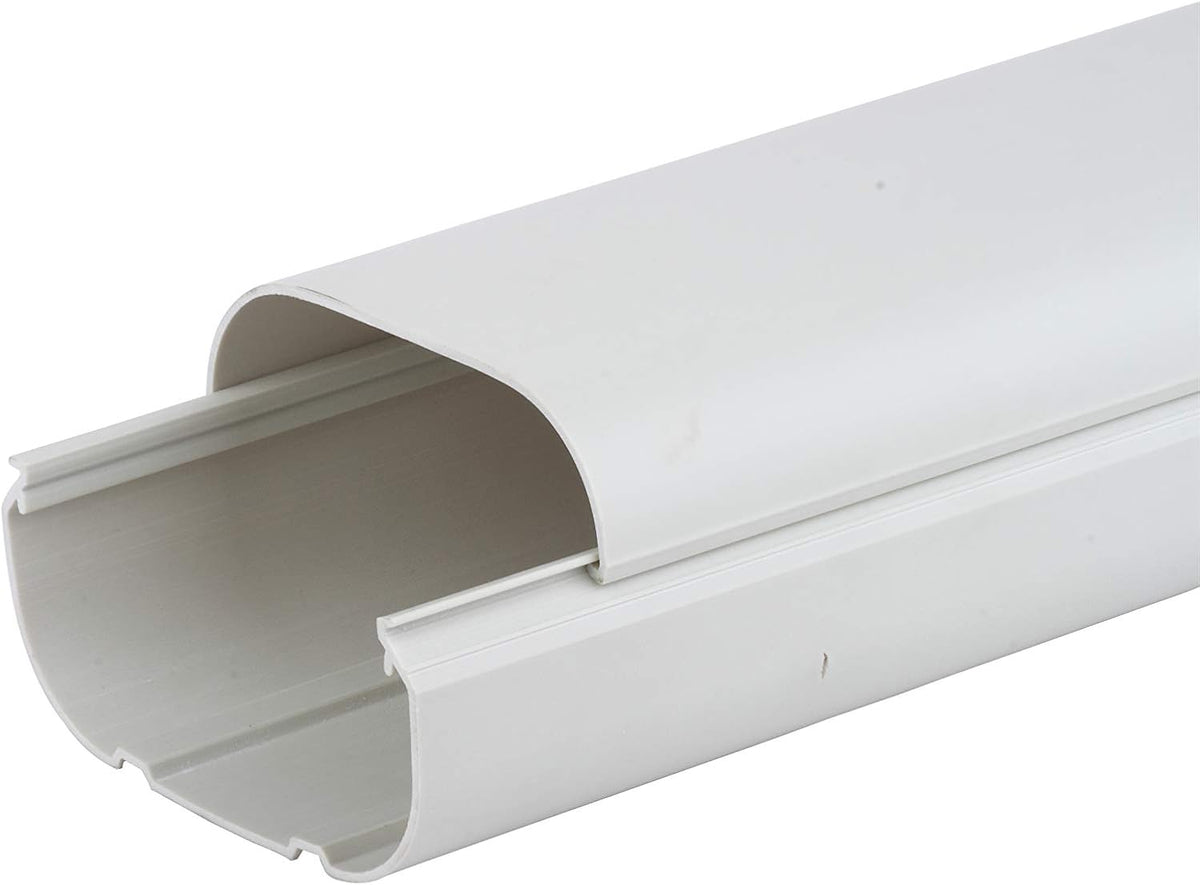 Beige PVC Decorative Line Cover Channel for Ductless Mini Split Air Conditioners, 4" Diameter, 6 Sets of 4' [Total 24'] U574
