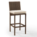 Wicker Patio Bar Stool Set of 2 V136469
