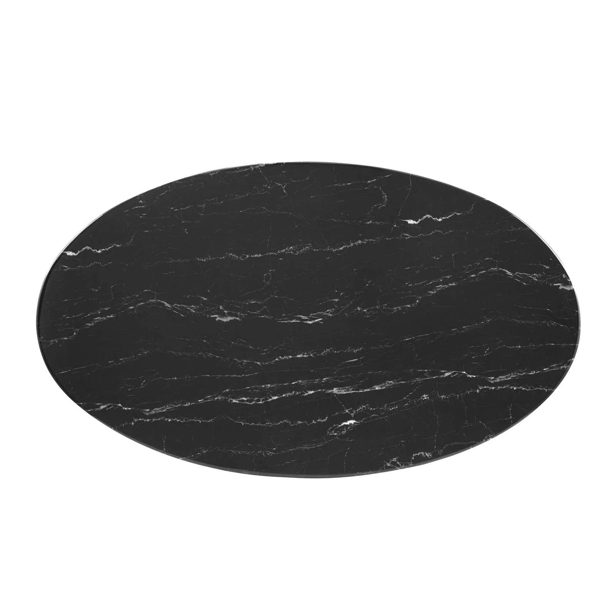 48 inch Round Black Gold Artificial Marble Metal Dining Table L94640