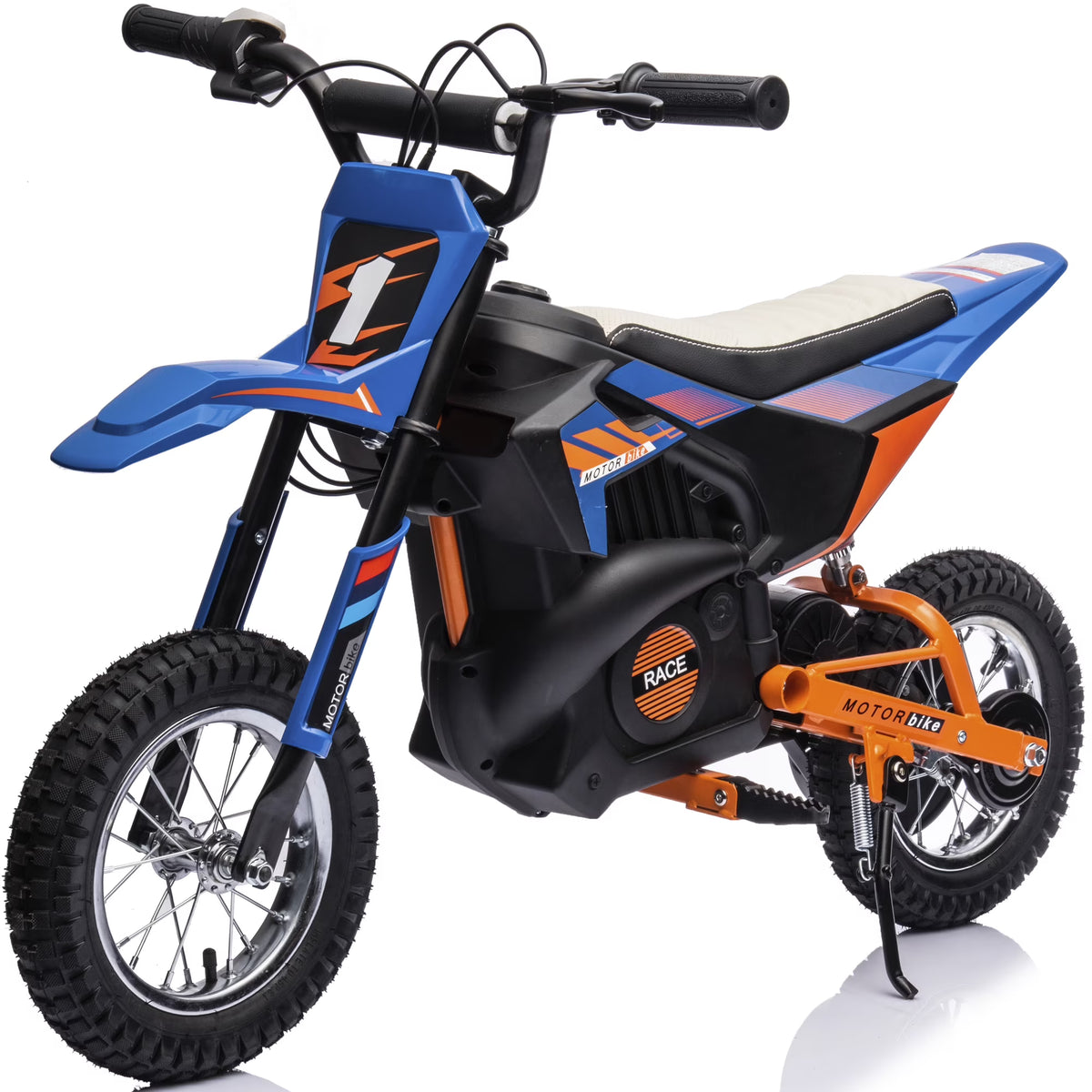 24V Electric Dirt Bike Ride On Motorcycle Toy, Blue M712