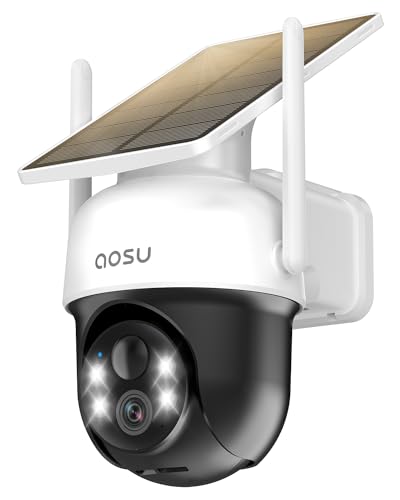 Solar Camera Outdoor Wireless 360° Panoramic View 2K Color Night Vision T5859
