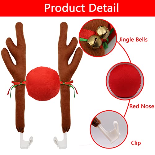 Car Reindeer Antler Kit and Nose Christmas Decoration Set C717