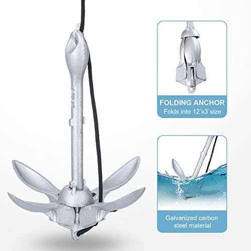3.5 lbs Foldable Grapnel Kayak Anchor D6328