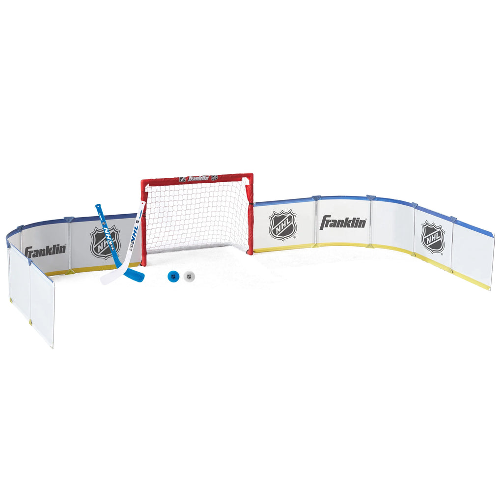 Mini Hockey Rink Set with Knee Hockey Goal, Mini Sticks, and Ball Set I407