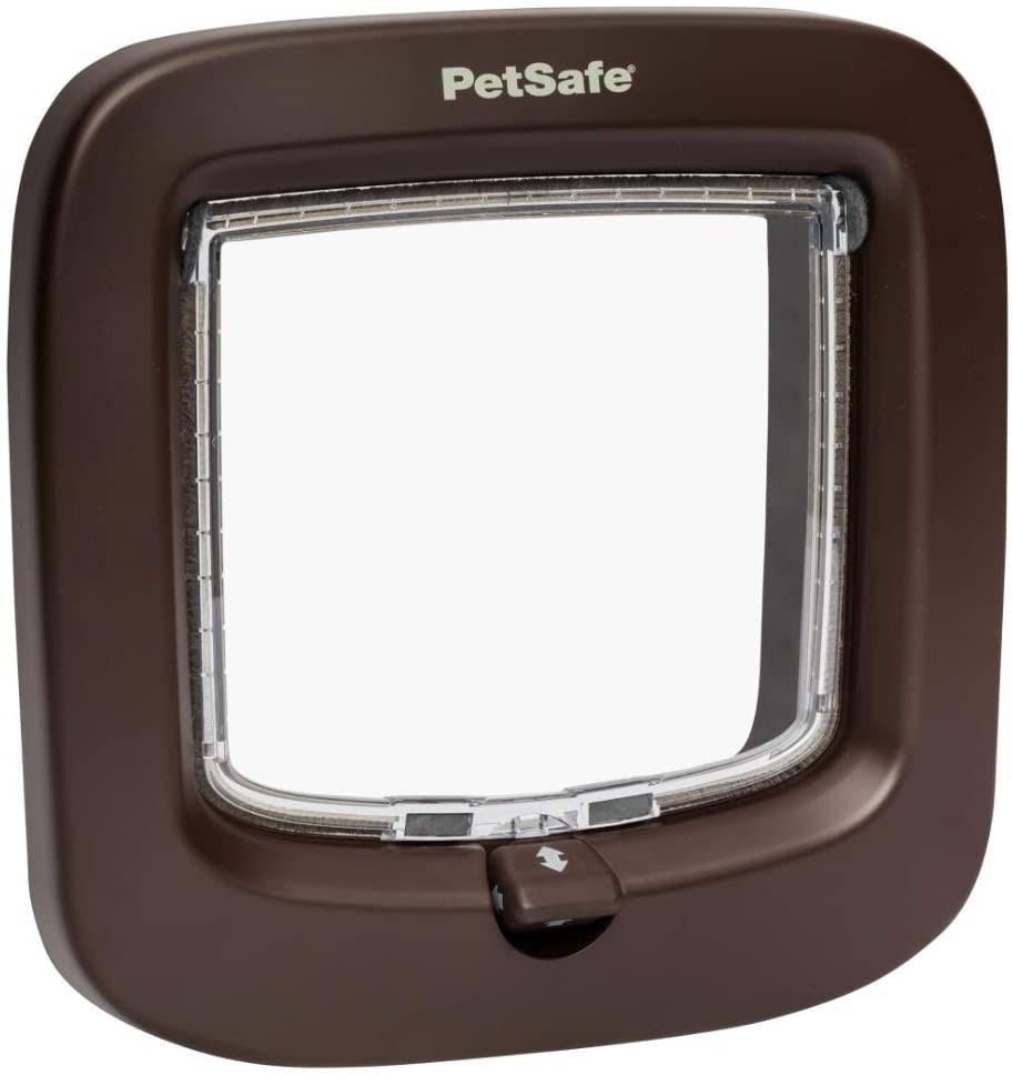 Brown 4 Way Locking Cat Flap S394