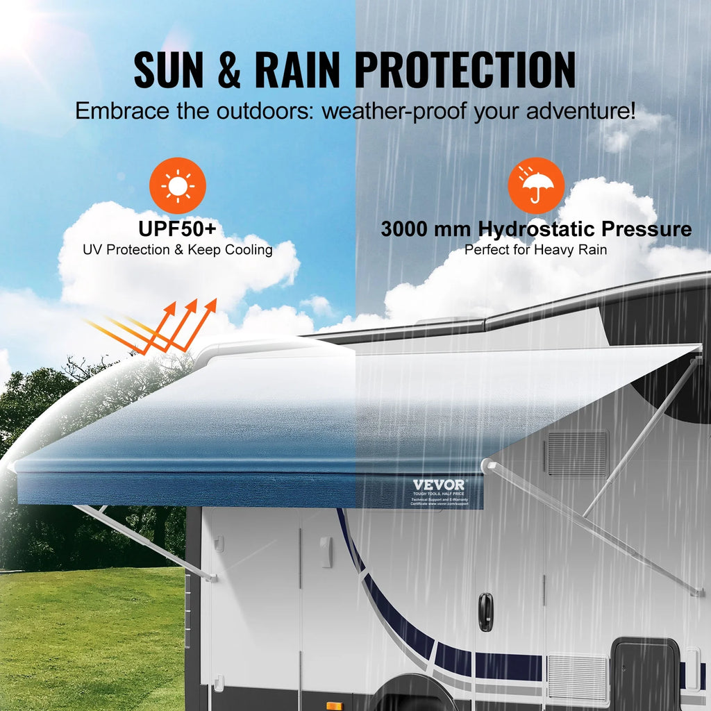 13' RV Awning 16oz PVC Fabric Replacement Waterproof Fabric E853
