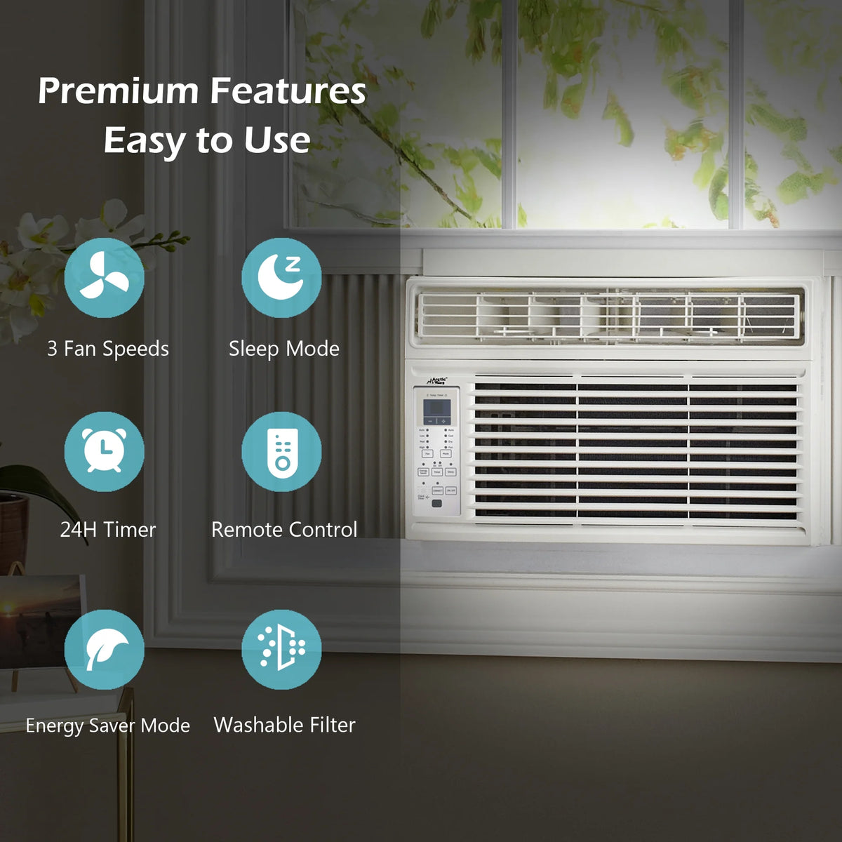Window Air Conditioner with Digital Panel and Remote Control N6950