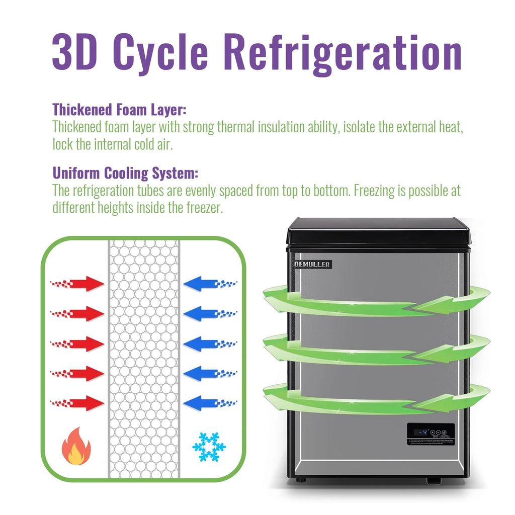 Chest Freezer with Electronic Display Screen 2 Removable Baskets P50005