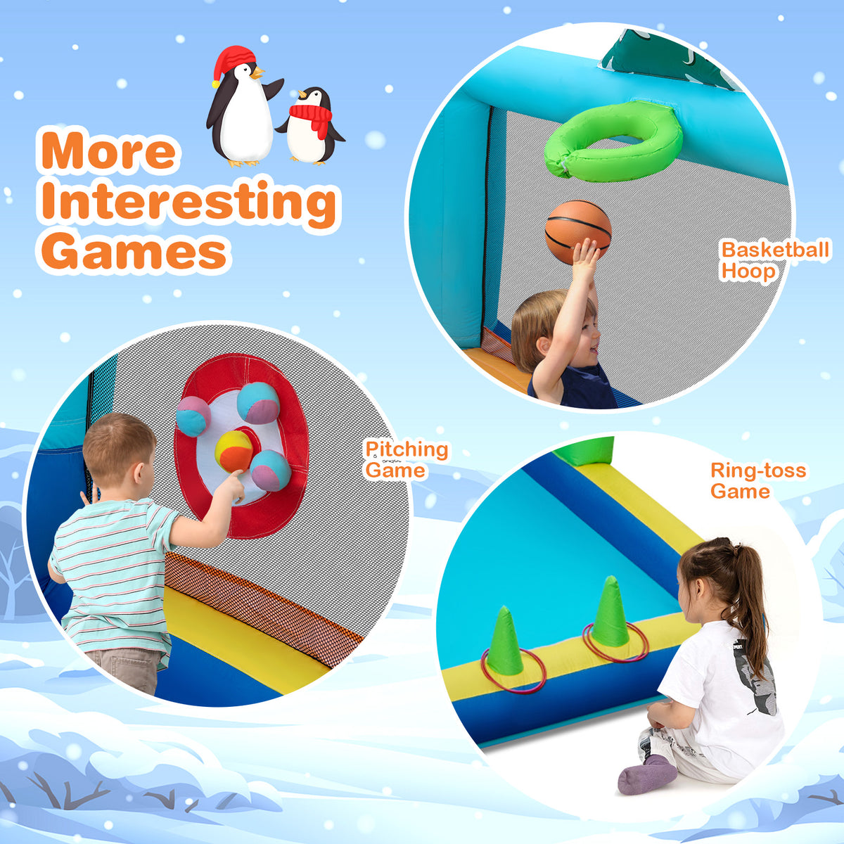 7-in-1 Kids Inflatable Bounce Castle R5828
