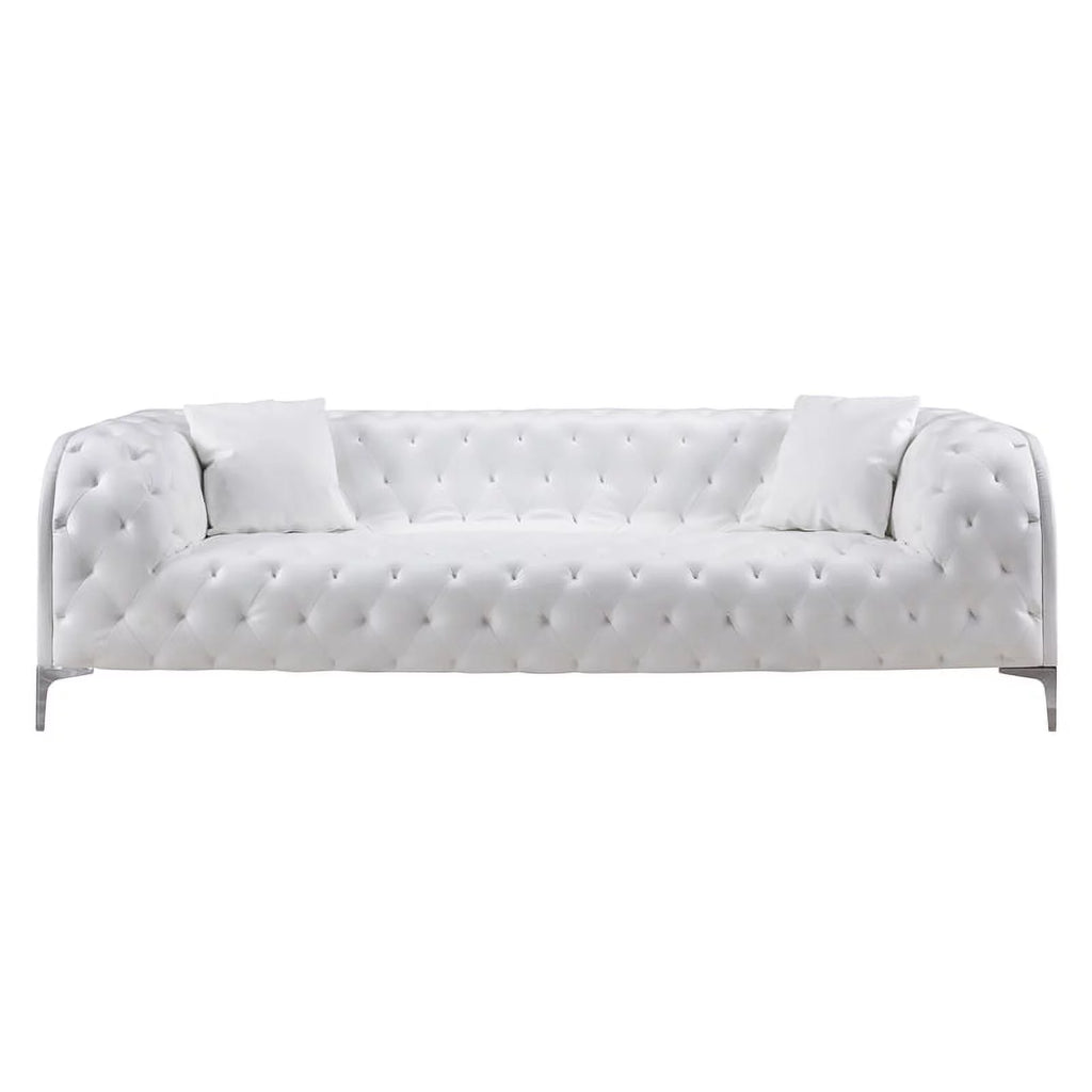 White Faux Leather Sofa I173777
