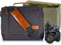 Camera Messenger Bag for DSLR Cameras Laptop 15.6inch Shoulder Bag with Camera Insert Sleeve F98074