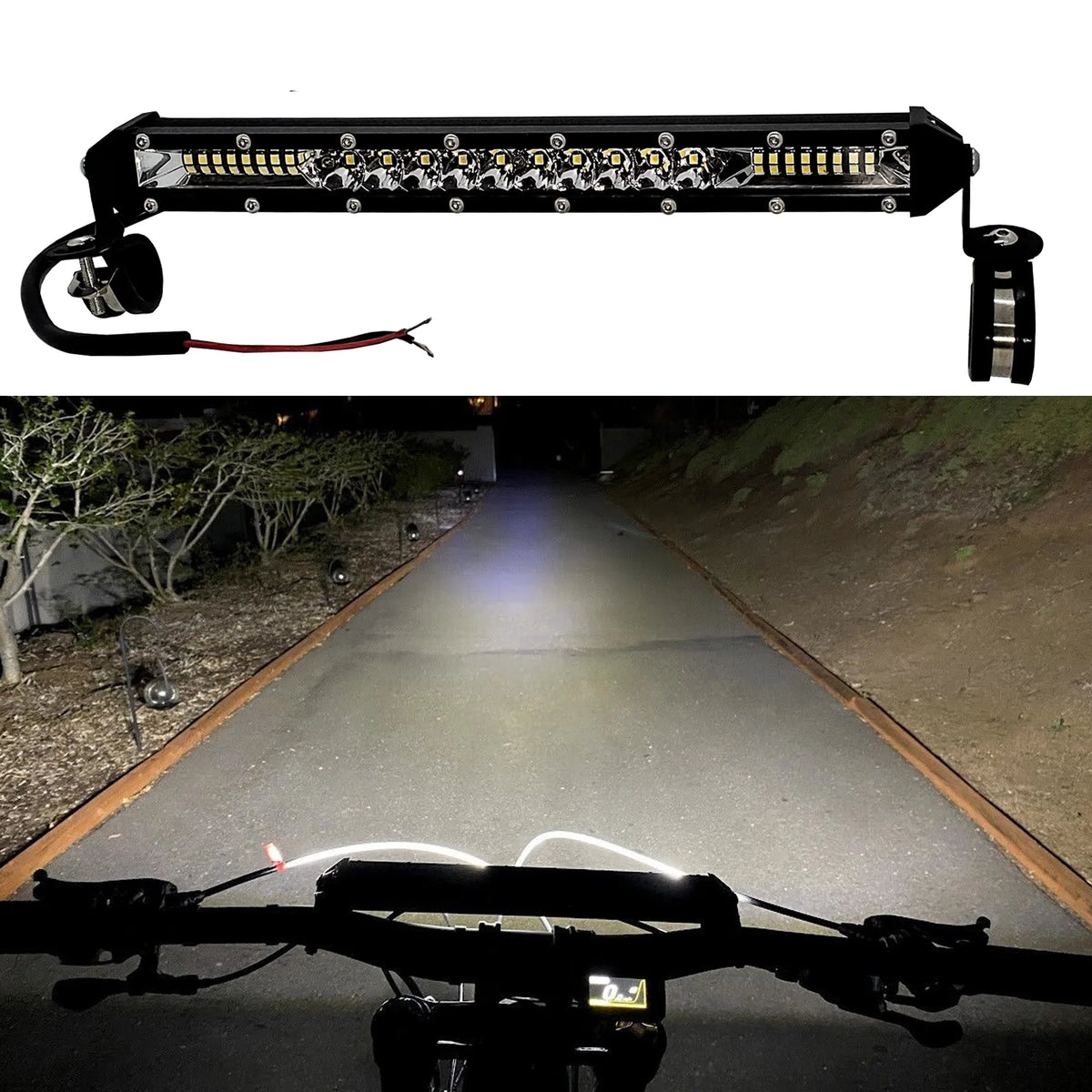 E-Bike LED Light Bar Headlight with Handlebar Clamp G8398