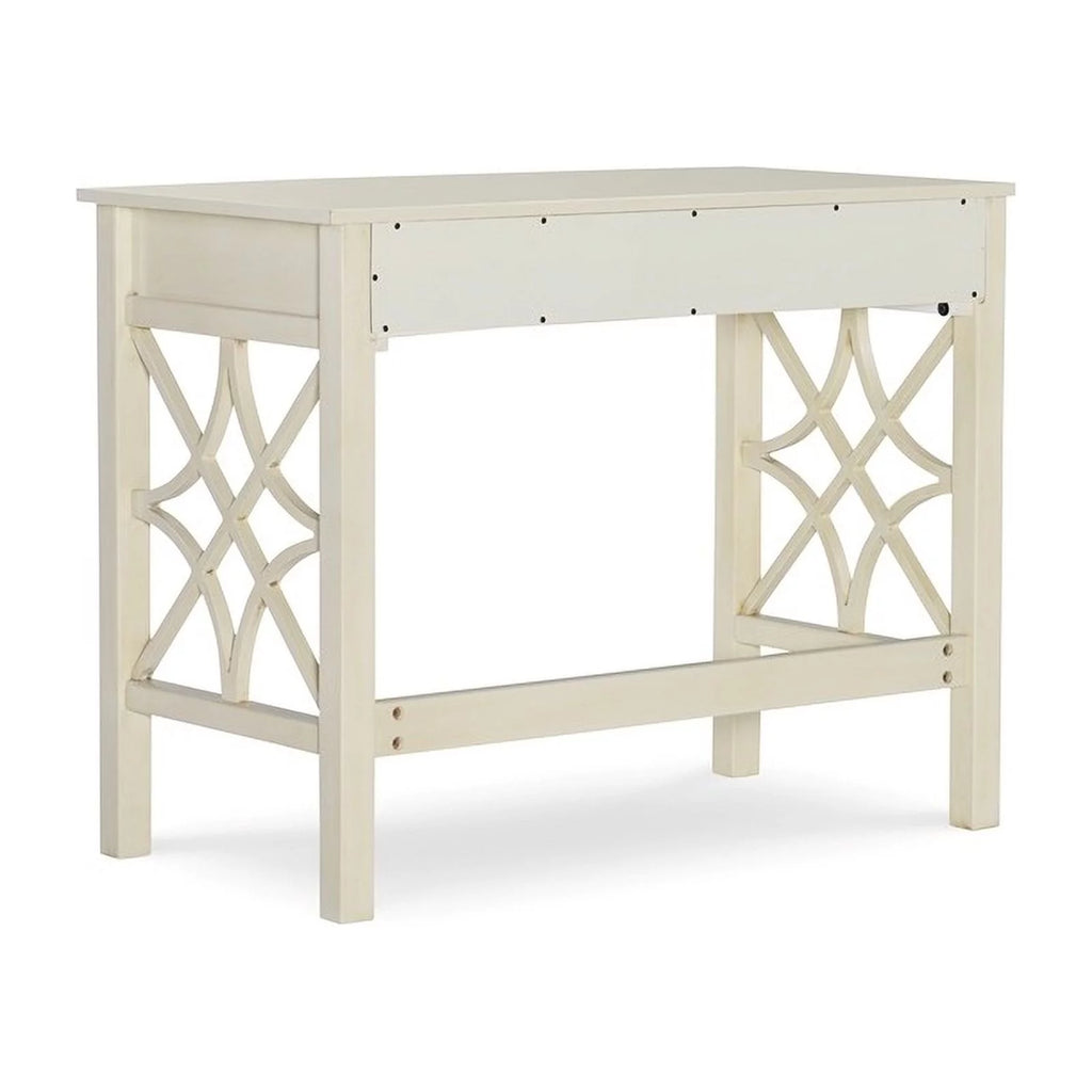 Antique White 1-Drawer Wood Desk V8338