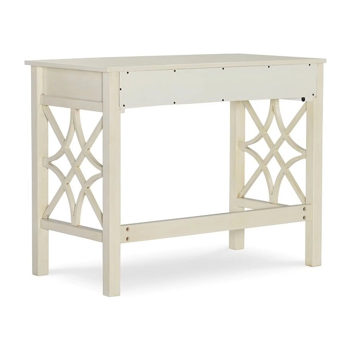 Antique White 1-Drawer Wood Desk V8338