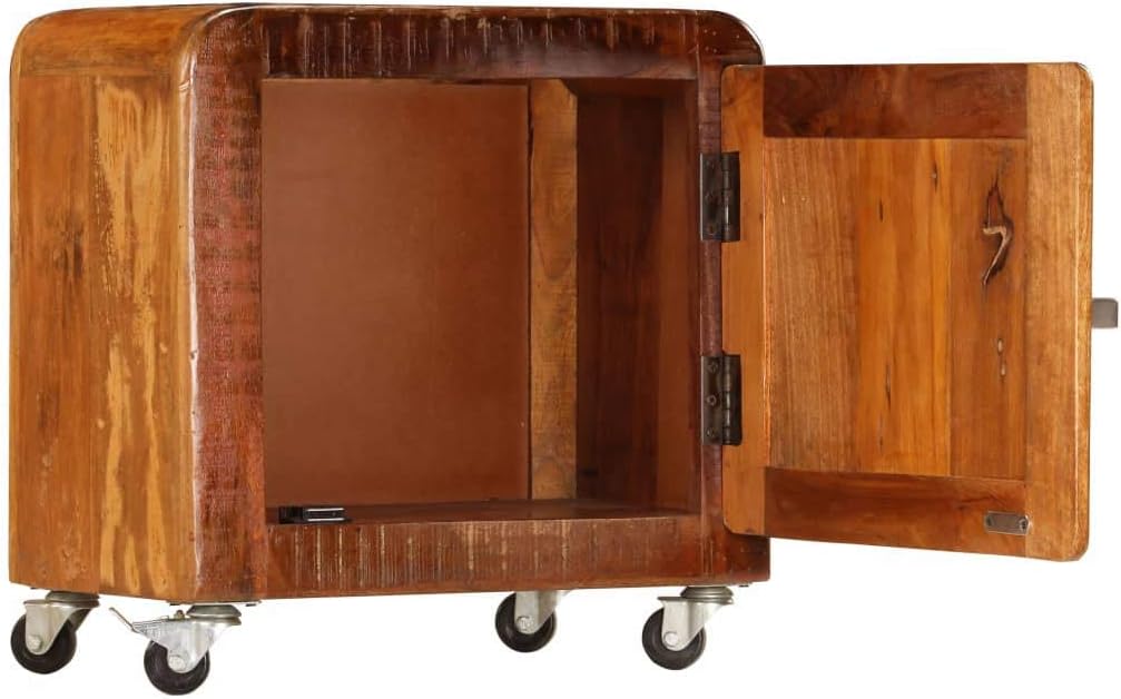Solid Reclaimed Wood Bedside Cabinet 19.7x11.8x19.7 D92945
