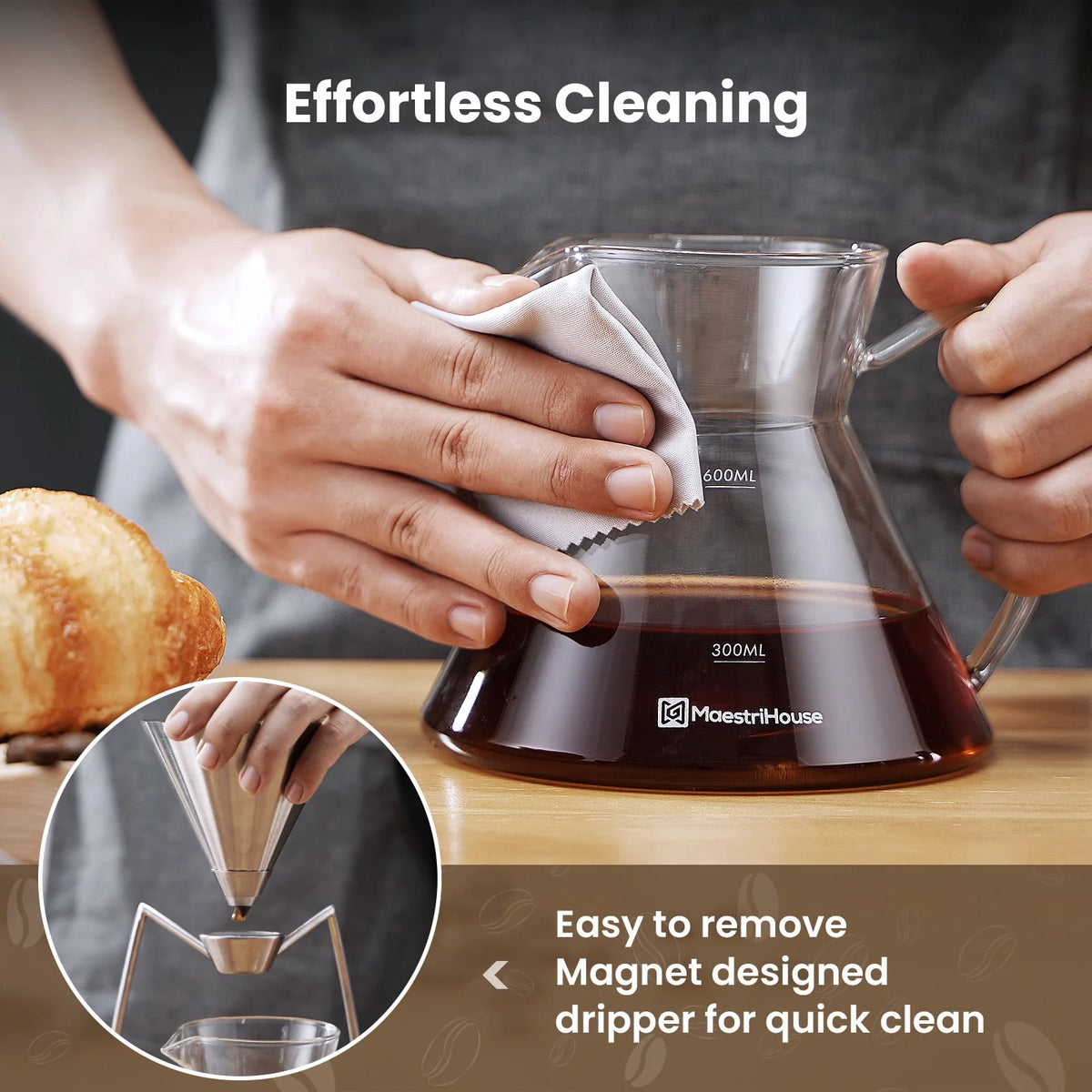 Pour Over Coffee Maker and 600ML Carafe U27861