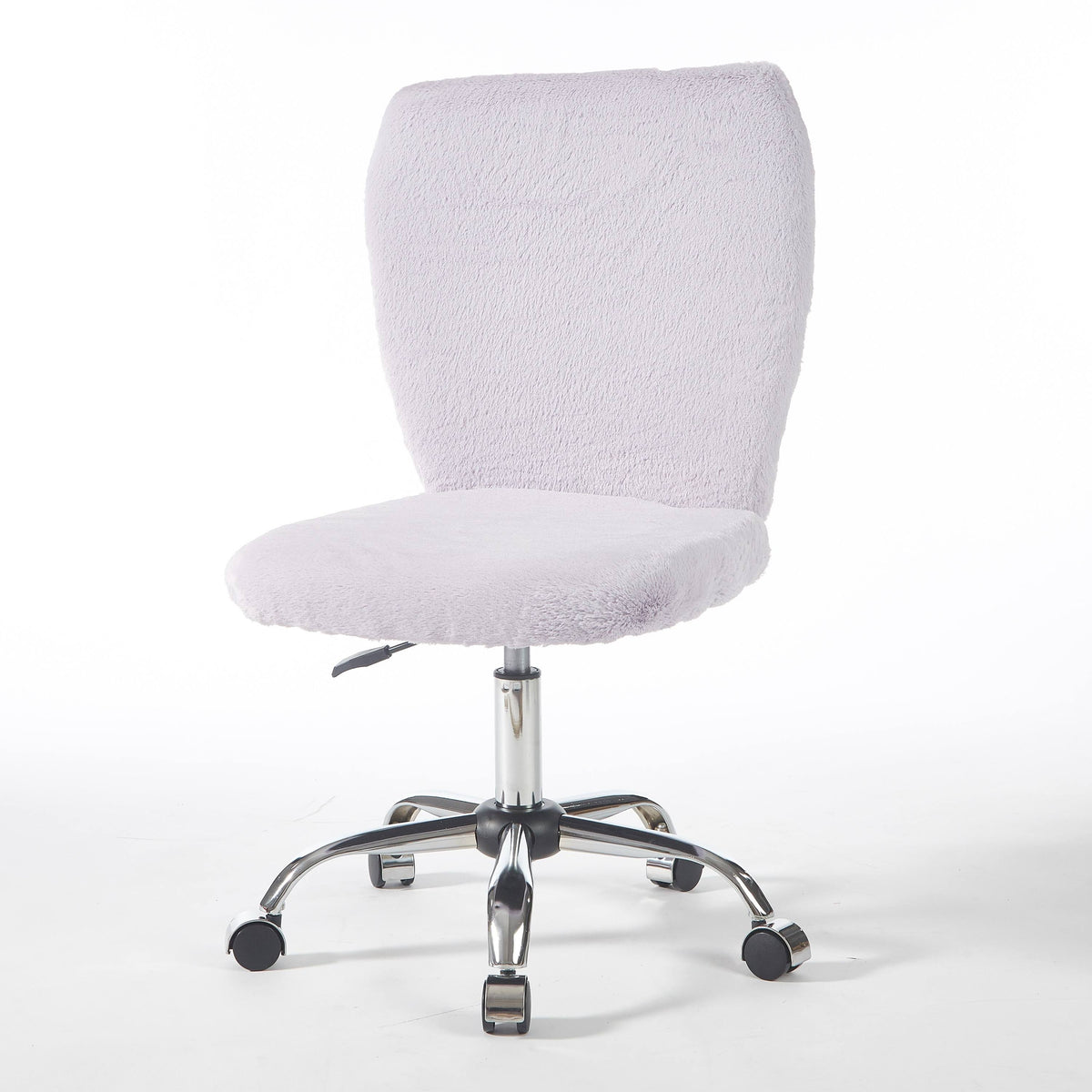 Lavender Faux Fur Rolling Desk Chair F637448