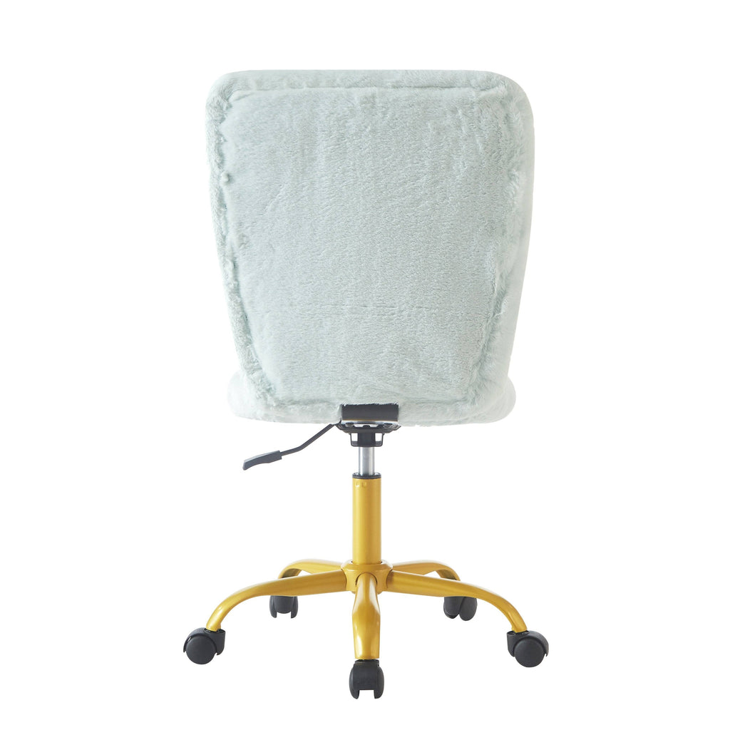 Lavender Faux Fur Rolling Desk Chair F637448