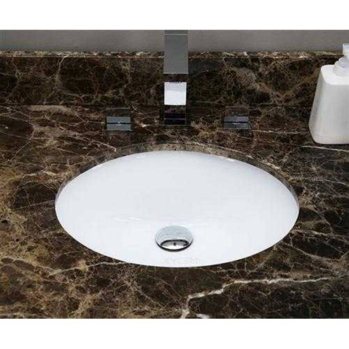 White Oval Undermount Sink W3559