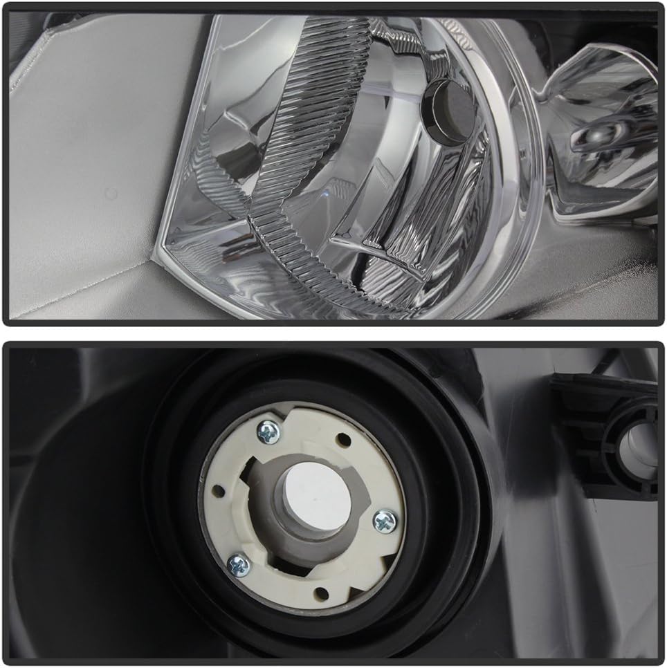 2008-2014 Dodge Avenger Chrome Housing Headlights Replacement Pair Set Z3361