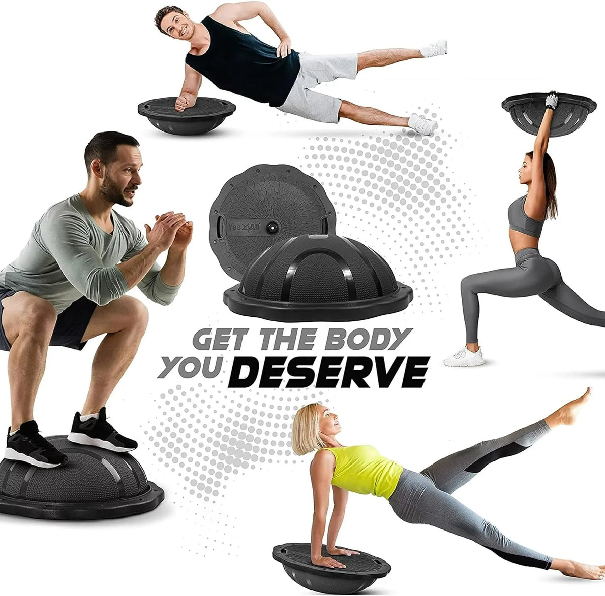 Half Ball Balance Trainer Black Matte H19847