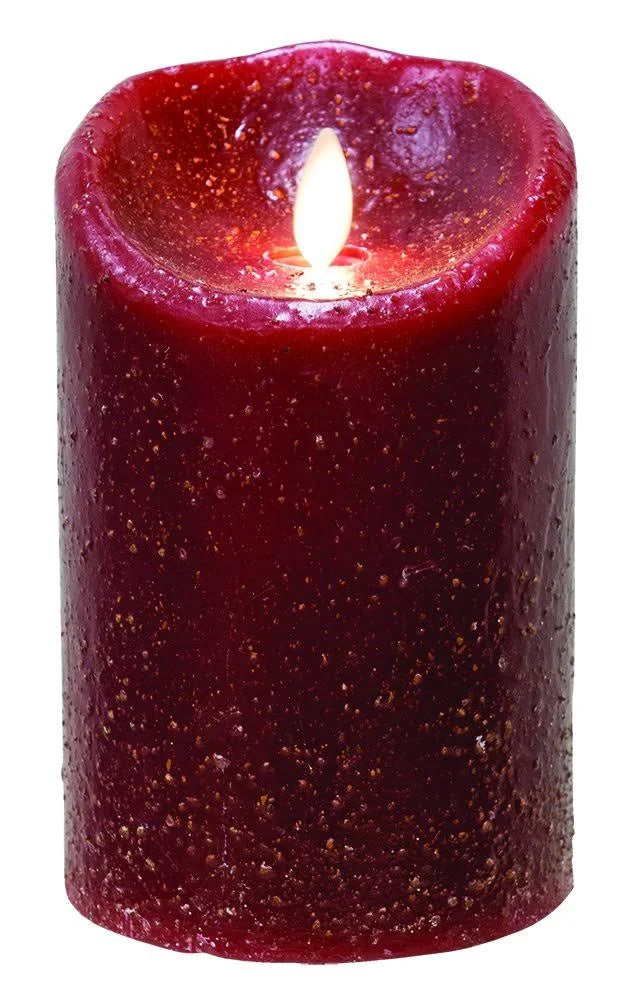 Flameless Candle - Rio Red Country Pillar - 5 in H7094