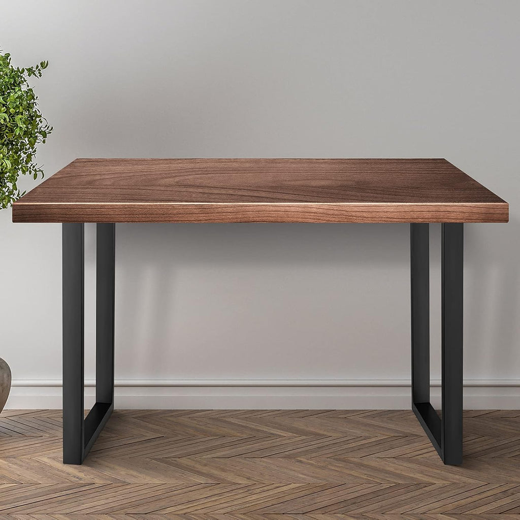 Metal Table Legs Set of 2 Black Matte 28" Height 18" Wide I311338