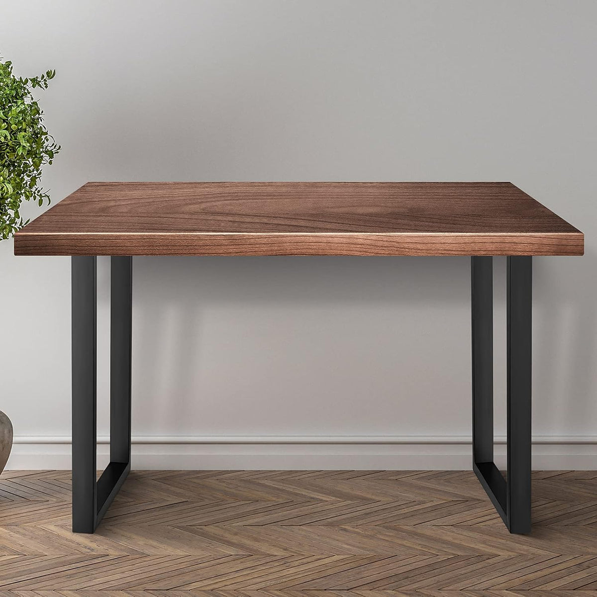 Metal Table Legs Set of 2 Black Matte 28" Height 18" Wide I311338