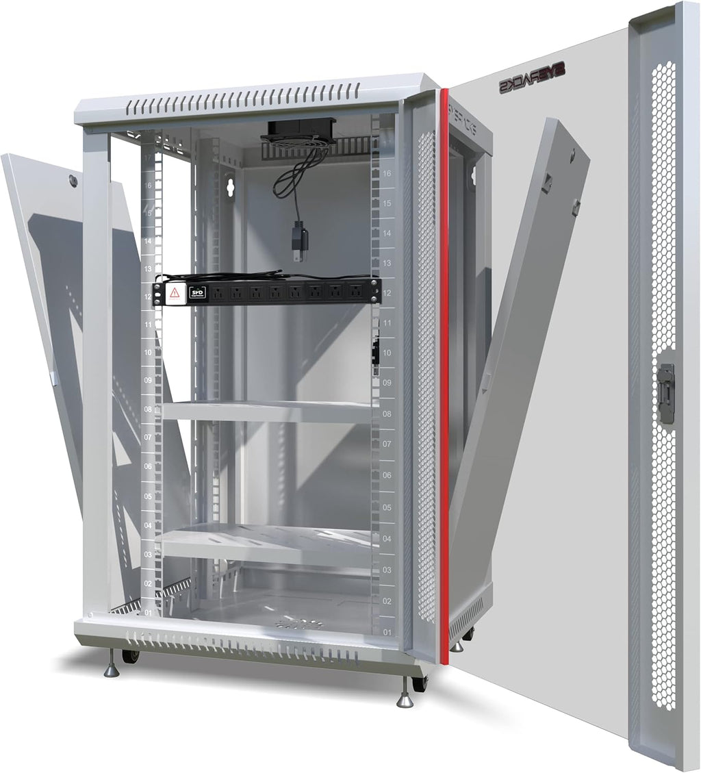 18U Wall Mount Server Rack Cabinet Enclosure 24 Inch Depth X2931