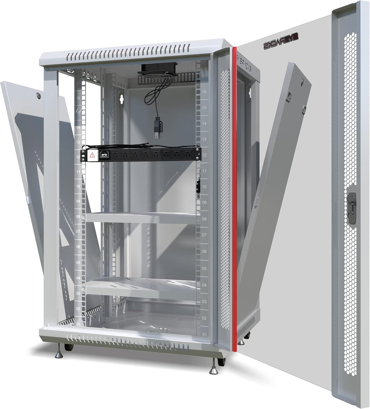 18U Wall Mount Server Rack Cabinet Enclosure 24 Inch Depth X2931